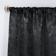 thumbnail image 2 of Superior Blackout Leaves Curtains Set of 2, Light Filtering Rod Pocket Curtain Panel Set, Black, 26"W x 63"L, 2 of 8
