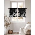 thumbnail image 3 of White Dandelion Sheer Curtains 45 Inch Length 2 Panels Set Window Treatments, Spring Flowers Botanical Vintage Black Rod Pocket Semi Curtains for Living Room/Bedroom/Kitchen Décor, 104"W x 45"L, 3 of 7