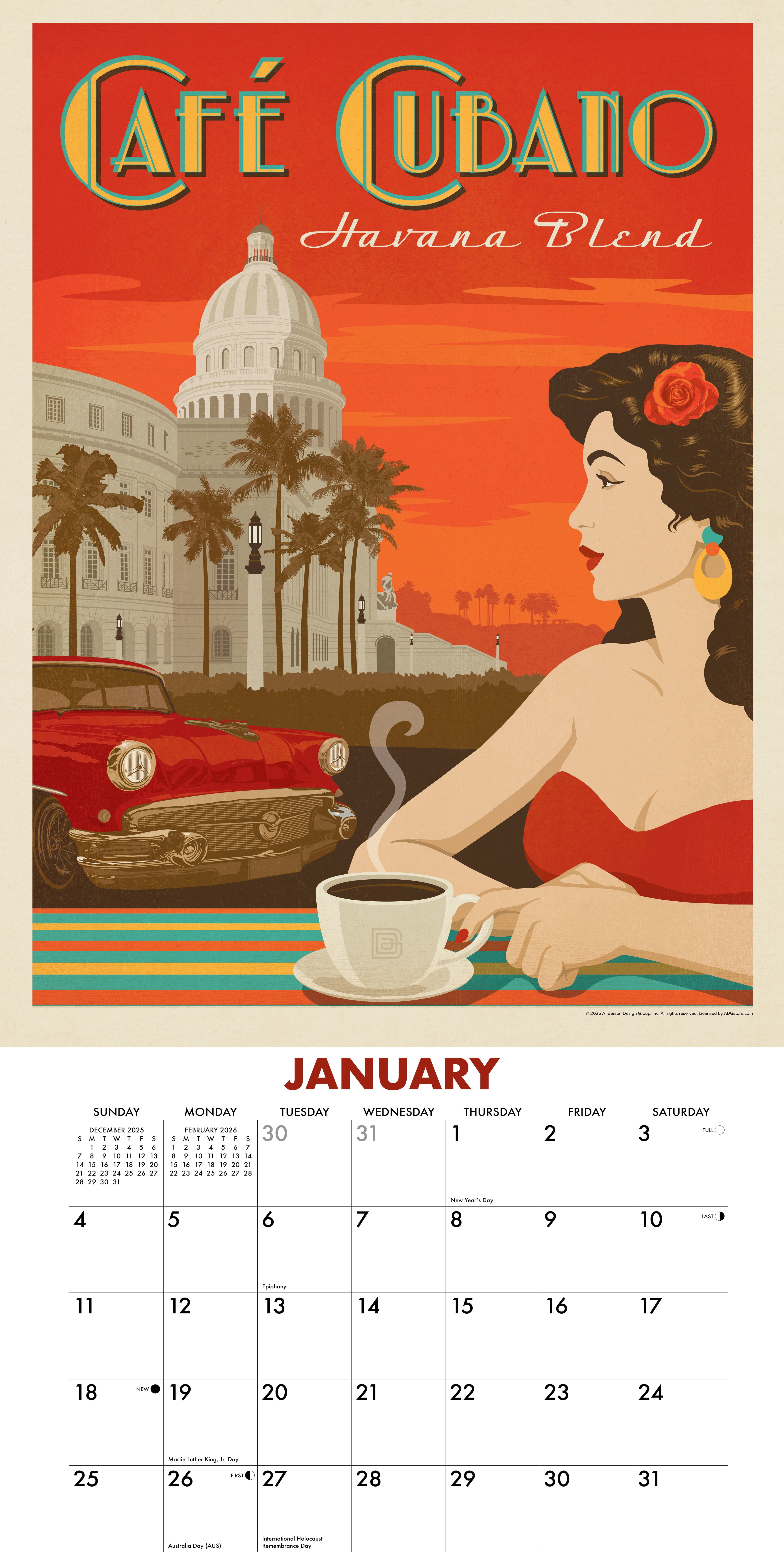 Coffee Delights (Anderson Design Group) 2026 Wall Calendar