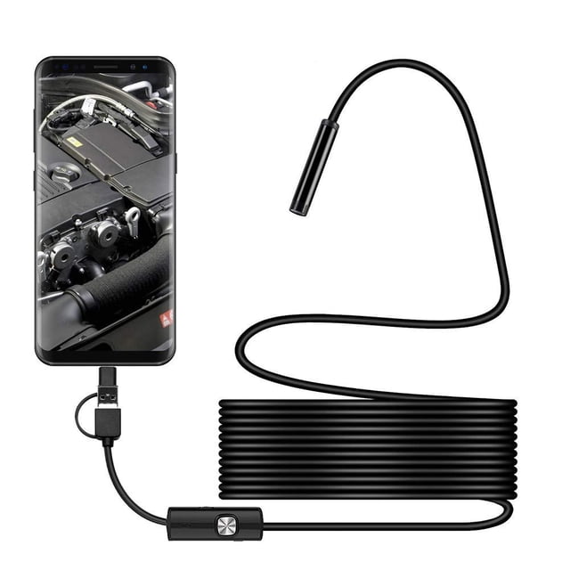 Cámara endoscópica para teléfono móvil, lente de 7/8 mm, computadora Android, interfaz tipo C/USB