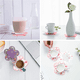thumbnail image 4 of Bonitos posavasos de macramé rosa para bebidas, divertidos posavasos de silicona para mesa de café de madera, alfombrilla para taza de escritorio de flores, 4 of 5