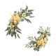 thumbnail image 3 of 2 guirnaldas de flores artificiales para boda, elegantes y realistas. Naranja, 3 of 9