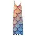 thumbnail image 4 of Mermaid Fish Scales Design Sleeveless Dress Woman Fashion Long Dresses Women's Summer Suit Dress 2025, 4 of 7