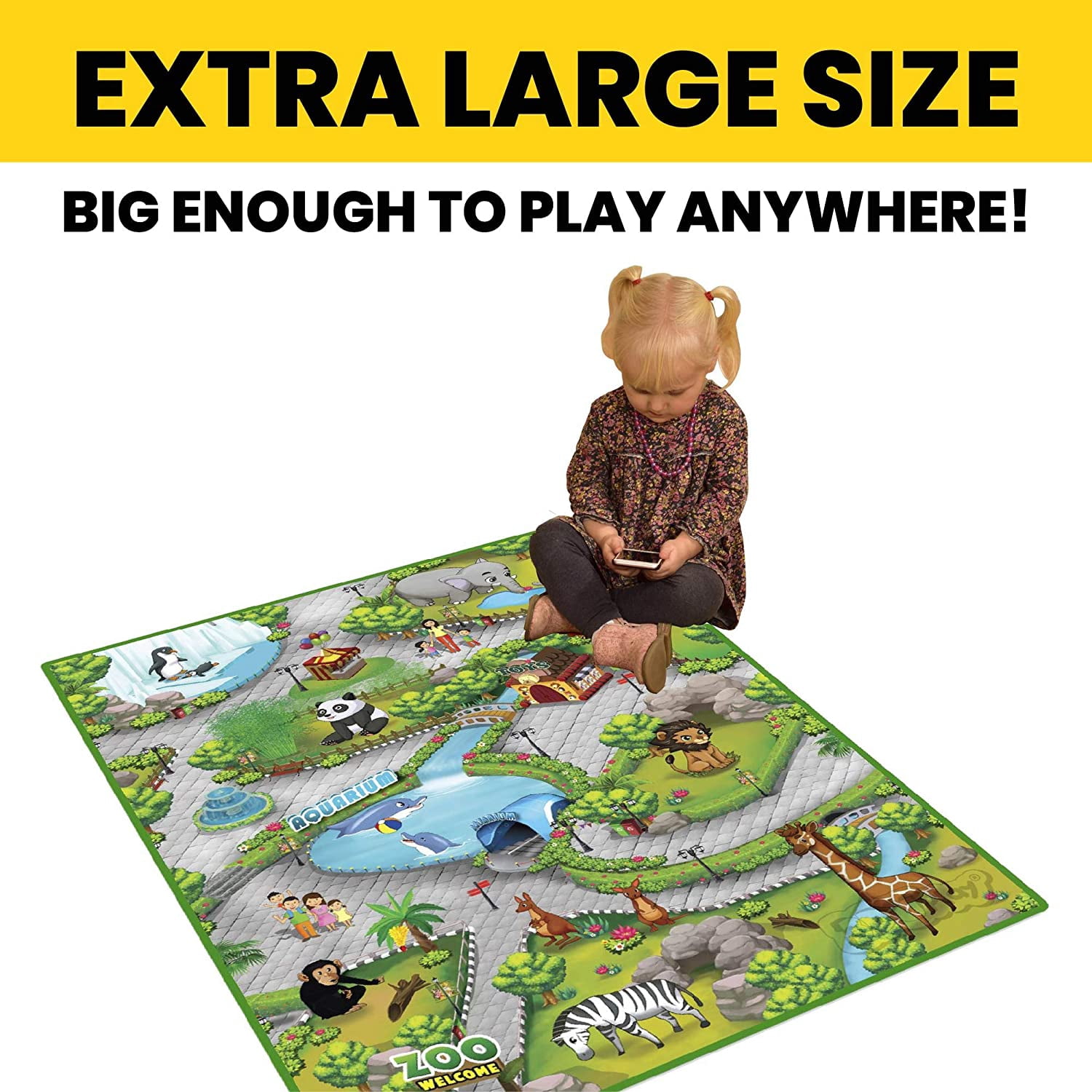 Rollmatz - Zoo 3D Large Playmat - 78in x 47in