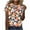 Multicolor4, variant on Summer Women's Plus Size Garden Tee Botanical Print Round Neck T-Shirt Short Sleeve Vacation Top for Tropical Resorts,XXL,Multicolor