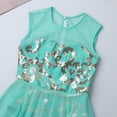 thumbnail image 7 of Alvivi Kids Girls Floral Sequins Tank Leotard Maxi Skirt Lyrical Dance Dress 6-14, 7 of 7