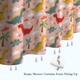 thumbnail image 6 of Pink Cartoon Dinosaurs Clouds Palm Trees Pattern Shower Curtain 72"x84" ,Bathroom Decorative Shower Curtains Set with 12 Hooks,Modern Waterproof Washable Shower Curtain, 6 of 6