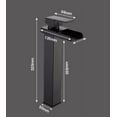thumbnail image 4 of Grifo de lavabo contemporáneo, grifo de lavabo cuadrado de acero inoxidable SUS304 para encimera, mezclador de lavado a mano ajustable con agua fría y caliente, antioxidante, sin plomo, diseño de, 4 of 5