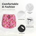 thumbnail image 6 of Picia Strawberry Cake Pattern Women's 2 in 1 Athletic Running Shorts High Waisted Workout Casual Gym Sweat Shorts with Comfy Liner Zipper Pockets-Large, 6 of 9
