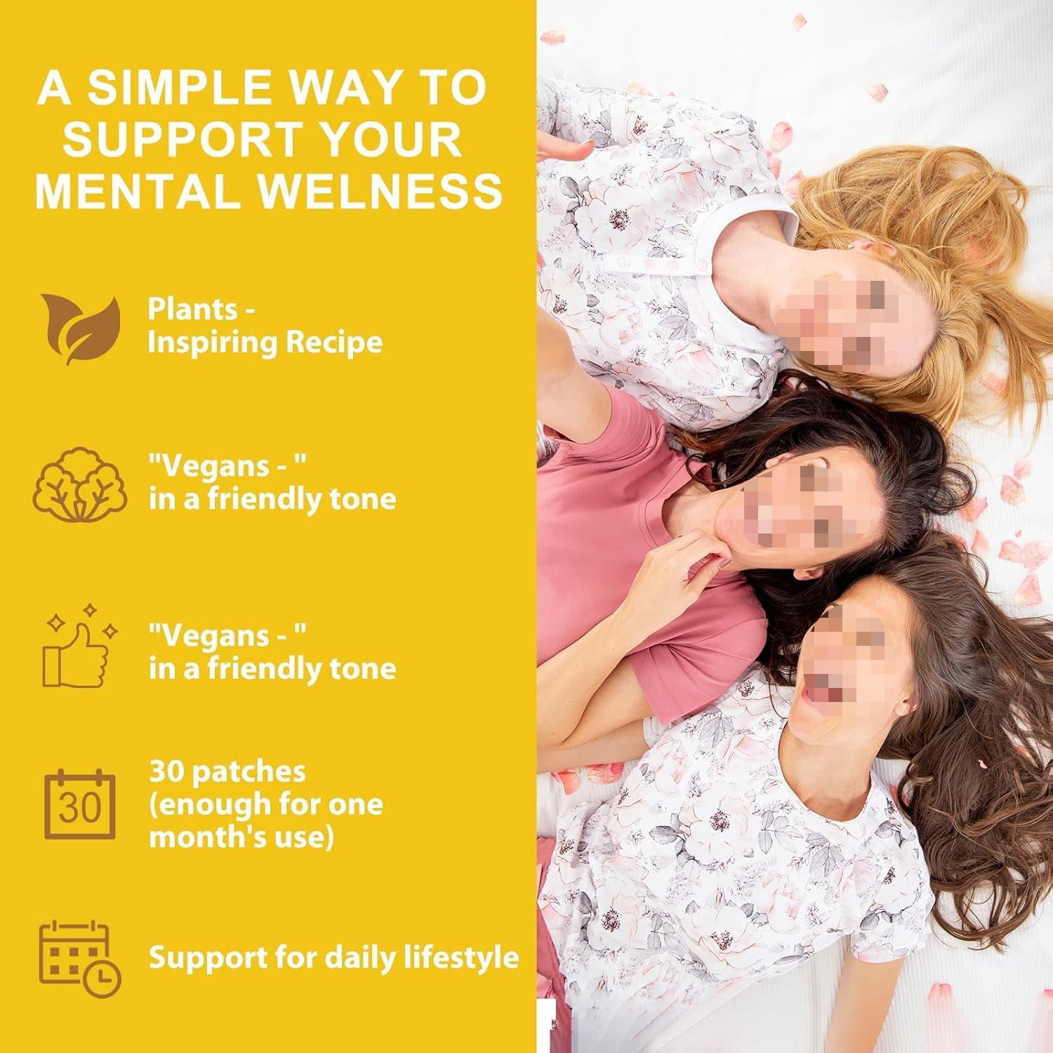 Dopamine Patches – Vegan Mood Support Patches for Daily Mental Wellness. Supports Dopamine. Plant-Based Formula. Gentle, Soothing & Hydrating Care Patch. 30 Count