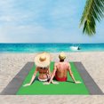 thumbnail image 3 of Manta de playa a prueba de arena, mantas de picnic al aire libre extra grandes sin arena, impermeable, ligera, a prueba de arena, para 4-7 adultos, viajes, fiestas, deportes, camping, senderismo, 3 of 8
