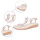 thumbnail image 5 of WILLBEST Sandalias Deportivas Para Mujer Sandalias Casuales Con Tiras De Diamantes De Imitación Brillantes Sandalias Con Punta Abierta, 5 of 9
