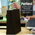 thumbnail image 3 of Jet Paper Bags 100 PCS Black Kraft Paper Gift Bags with Twisted Handles, 3 of 15