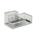 thumbnail image 2 of pitrice Iron Pen Holder Replacement Coated Unfading Anti-corrosive School Dorm Desktop Note Controller Pencil Container Silver, 2 of 9
