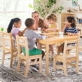 thumbnail image 2 of Guidecraft EdQ Kids Activity Table- Natural: Rectangle Wooden Craft Table, 30"x48", 20" Height | Kids Desk for Playroom, Preschool, Daycare, Classroom, 2 of 5