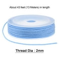 thumbnail image 2 of Unique Bargains Twisted Nylon Twine Thread Beading Cord 2mm 13M/43 Feet Extra Strong Braided Nylon String, Blue, 2 of 6