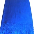 thumbnail image 3 of Royal Blue Solid Color Design Shawl Pashmina Scarf Wrap Stole Seconds NEW, 3 of 4