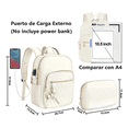 thumbnail image 4 of Mochila De Mujer Mochilas Dama Mochila Escolar Malubero, Beige, 4 of 5