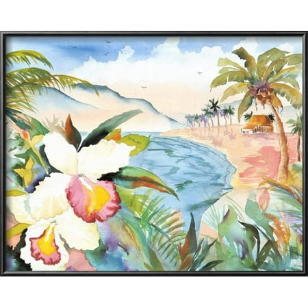 Terry Madden Art - Hawaiian Orchids Framed Art Print Wall Art By Terry Madden - 20x16