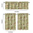 thumbnail image 5 of Mushroom (18) Kitchen Curtain Valance 3 Piece Home Curtains and Valance Set Curtain Sink Window Decor Window Treatment Tier 27.5x36 Length, 5 of 6