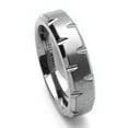 thumbnail image 2 of 6MM Comfort Fit Titanium Wedding Band Beveled Edges Brushed Finish Notched Ring (Size 7 to 14), 2 of 2