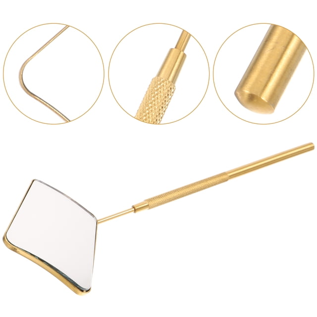 Raindrops Extension de Cils Miroir d'Inspection en Forme d'Éventail Cadre en Acier Inoxydable pour Usage Professionnel