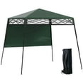 thumbnail image 1 of Outsunny 7' x 7' Garden Foldable Pop Up Gazebo Tent with Backpack Outdoor Party Canopy, Green & Black, 1 of 10
