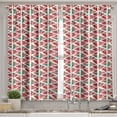 thumbnail image 2 of Ambesonne Watercolor Valance & Curtain, Abstract Watermelon, 55"x45", Coral Pink Turquoise, 2 of 6