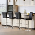 thumbnail image 5 of StnTalk 4-Piece Swivel Adjustable Bar Stools Set, PU Leather Counter Height Bar Chairs with 360° Rotation, Height Adjustable 24.8''–33.4'', Metal Base for Kitchen Island & Home Bar, 5 of 7