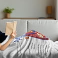 thumbnail image 3 of Educational Soft Flannel Fleece Throw Blanket, Structure of the Heart Human Body Anatomy Organ Veins Cardiology, Cozy Plush for Indoor and Outdoor Use, 70" x 90", Multicolor, by Ambesonne, 3 of 5