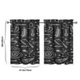 thumbnail image 4 of Vintage Kitchen Food Cooking Chef Tier Cafe Curtains for Bathroom Living RV Rod Pocket Window Drapes 36 Inch 2 Panels Set 28"x36" 2 Panels Window Treatment Tiers, 4 of 4