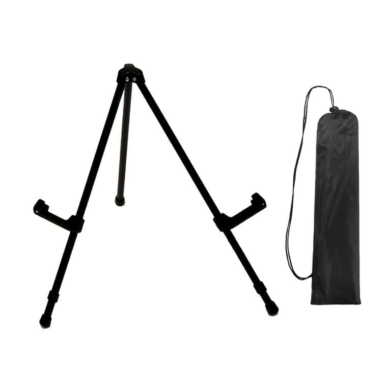 Artist Easel Stand, Metal Tripod Adjustable Easel for Painting Canvases,  Foldable Portable Ground Easel for Wedding Banners & Poster Display Stand