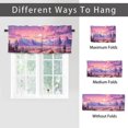 thumbnail image 6 of Cactus Rod Pocket Thermal Insulated Curtain Valance Tropical Plants Desert Fantasy Purple Sky Window Treatment Valance Curtains for Bathroom 54 by 18 in, 1 Panel, 6 of 6