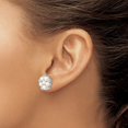 thumbnail image 3 of Auriga Fine Jewelry 925 Sterling Silver RH 3-5mm White Button FWC Pearl CZ Post Stud Earrings for Women, 3 of 5