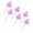 Purple, variant on 6 Pcs Plush Hairball Gel Ink Pen Neutral Pen Gel Pen Writing Pen Novelty Pen