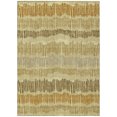 thumbnail image 2 of 3' X 5' Gold Brown And Gray Striped Washable Indoor Outdoor Area Rug, 2 of 5