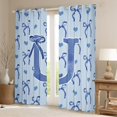 thumbnail image 2 of Castle Fairy Teens Children Bow Knot Personalized Initial U Curtains Pack Of 2 (42X84 Each),Dreamy Princess Curtains Blackout,Love Heart Print Bedroom Curtains,Breathable Home Decor, 2 of 6