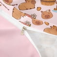 thumbnail image 4 of Erosebridal Cute Capybara Duvet Cover Set,Brown Cartoon Animal Bedding Full For Capybara Lovers ,Reversible Pink 3 Pieces,No Comforter, 4 of 6