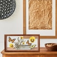 thumbnail image 2 of CRAFTHROU Preserved Flower Picture Frame Wood Light Brown Dried Flower Display 1Pcs for Homeowners, 2 of 6