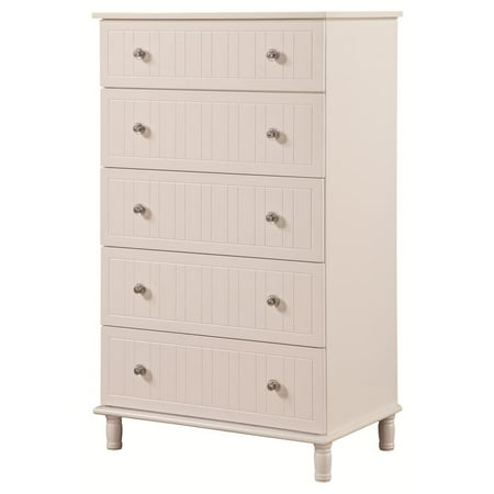5 Drawers White Chest With Crystal Knobs Walmart Com