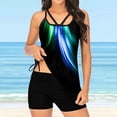 thumbnail image 2 of Betiyuaoe Women's Tankini Swimsuits Large Bikini Set Digital Print Suspender Beach Split Bathing Suits, 2 of 4