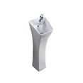 thumbnail image 6 of Fine Fixtures Windfield Pedestal, Elegant One Piece Pedestal Sink, Corner Faucet Hole, Vitreous China, 6 of 8