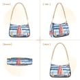 thumbnail image 7 of FORMRS Womens Shoulder Bag with Chain Strap Clutch Purse Cute Tote Handbag, Red Sailboats, 7 of 7