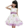 thumbnail image 4 of Girls Dress Tulle Bridal Lace With Flower Detailing Purple 7, 4 of 6