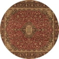 thumbnail image 1 of Ahgly Company Indoor Round Medallion Brown Traditional Area Rugs, 7' Round, 1 of 4