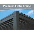thumbnail image 6 of TOTAL Outdoor 10x16FT Louvered Pergola with Adjustable Steel Roof, Durable Aluminum Frame, Permanent Sun Shade with Drainage System for Backyard, Garden and Lawn, Gray, 6 of 8
