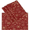 thumbnail image 2 of Christmas Snowflakes On Dark Red Placemats, Washable Table Place Mats for Kitchen Dining Home Table Decoration 12 x 18 inches,Set of 6, 2 of 6