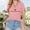Pink3, variant on MORTTIC Women's V-Neck Graphic Tee – Lightweight Summer Letter Print Top for Everyday Casual Wear