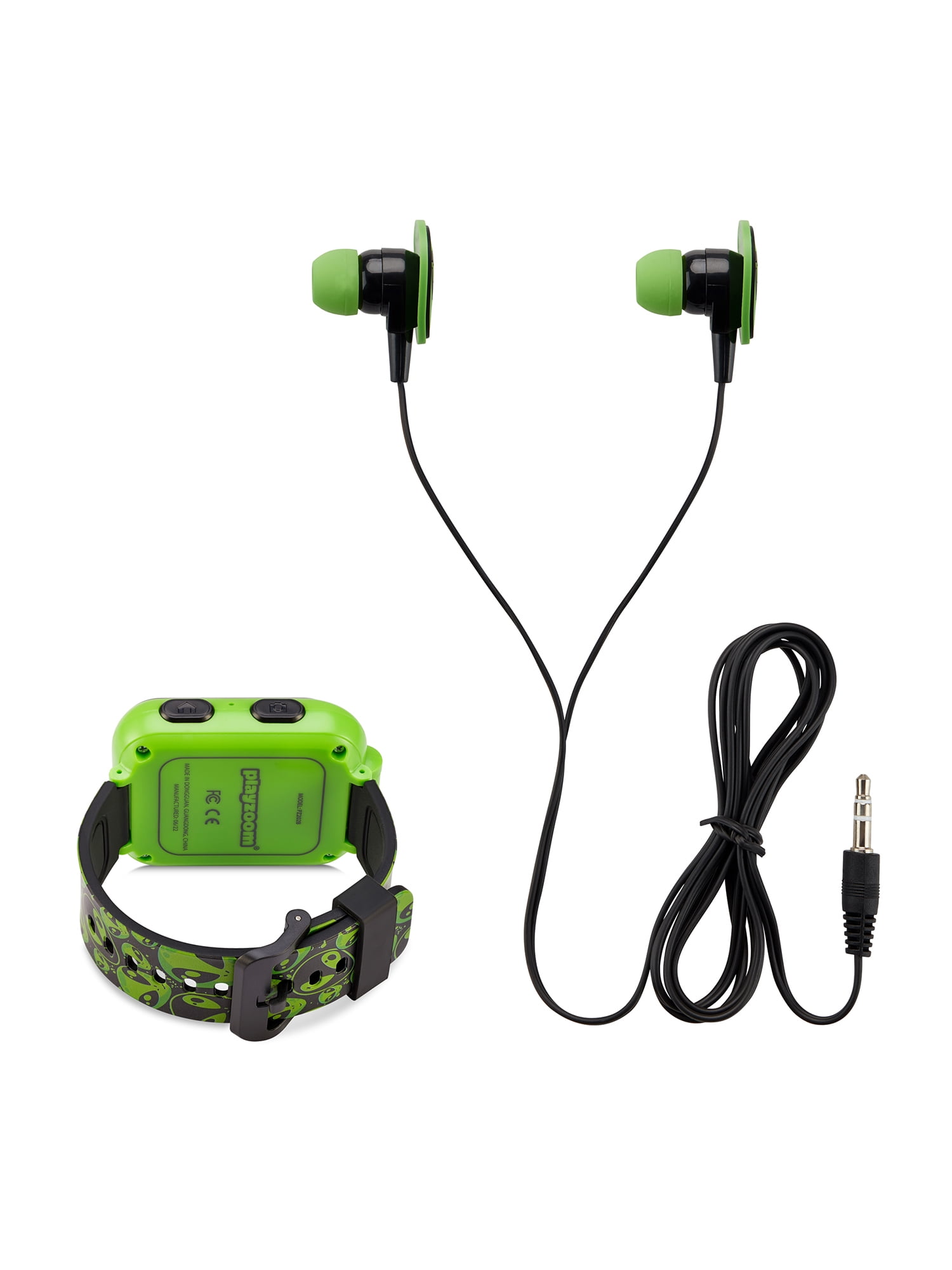 PlayZoom 2 Kids Boys Black/Green Alien Smartwatch & Earbuds Set