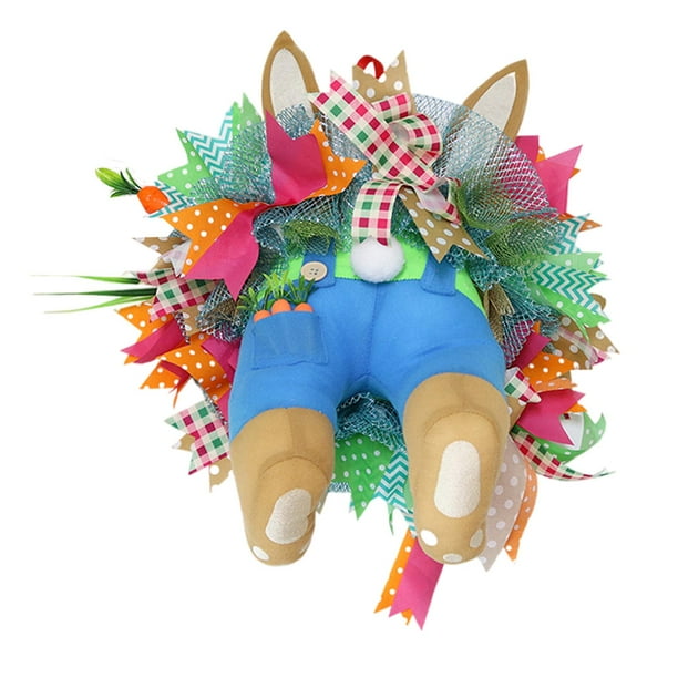 Cartel ienvenida de corona de de Pascua, guirnalda colgante Zulema corona de pascua